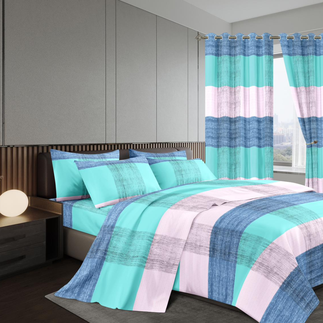 7pcs Curtain Duvet Set(12)