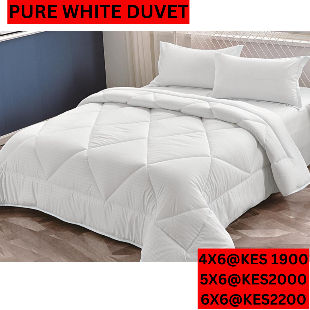 4 Pc Pure White Cotton Duvet(4x6)